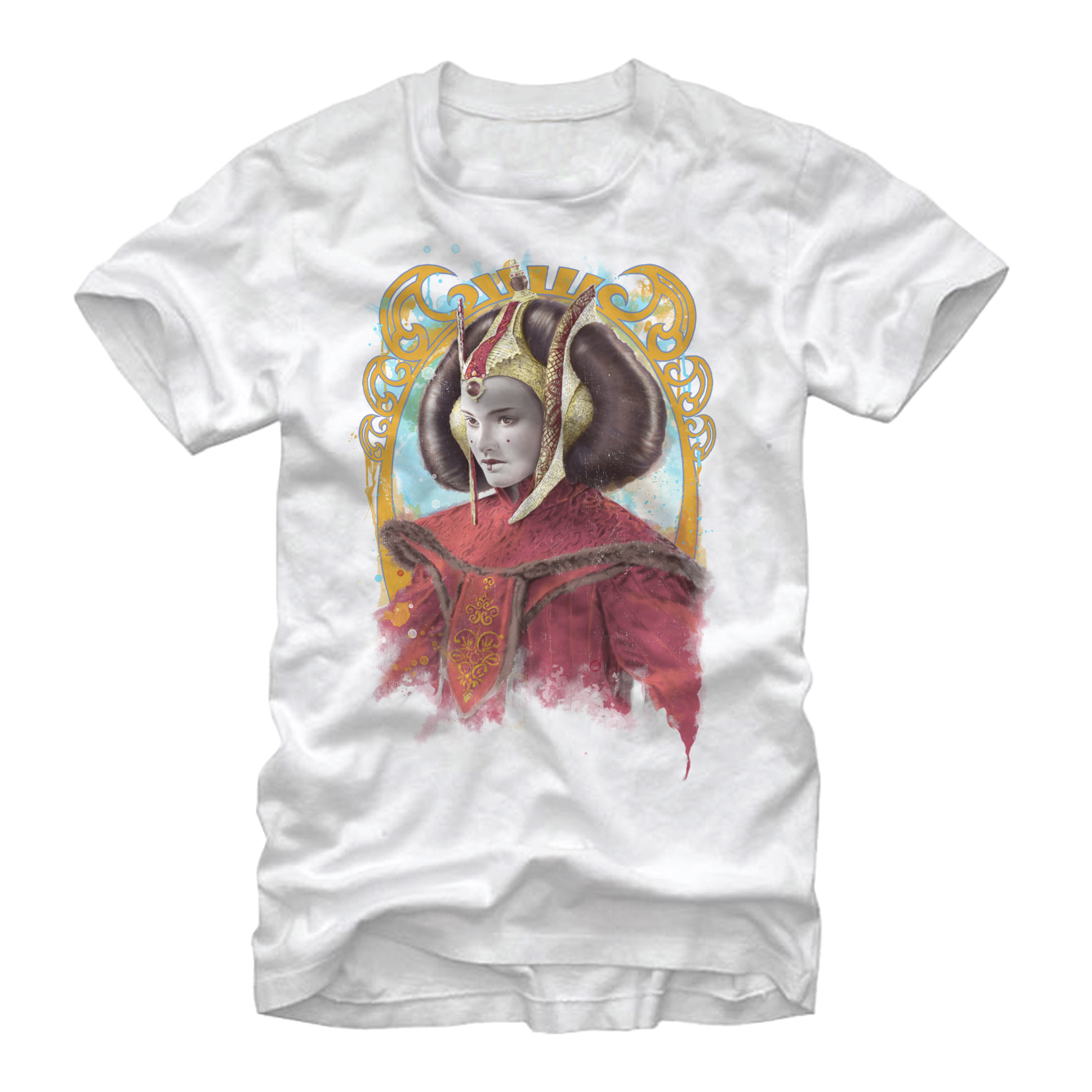 Men's Star Wars Queen Amidala Graphic Tee White Large